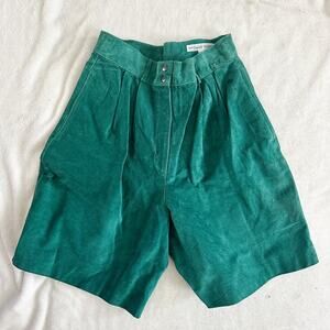 Vintage David Hollis Teal Suede Shorts